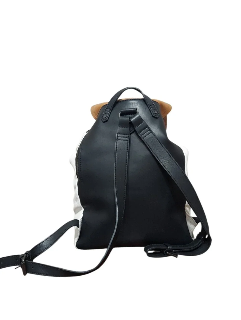 Sorel Tri Tone Full Grain Drawstring Leather Backpack Gently Loved